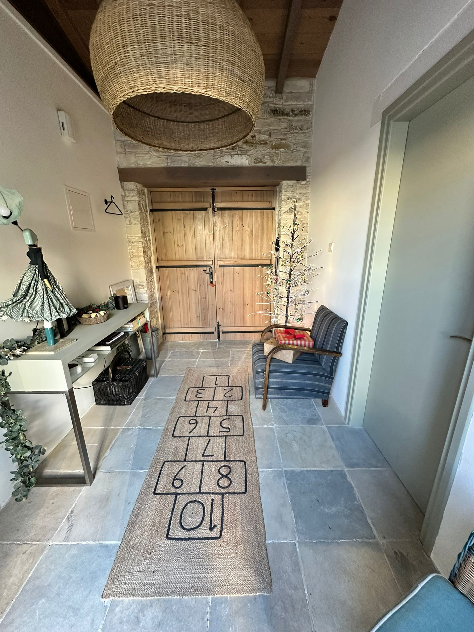 Traditional stone hallway